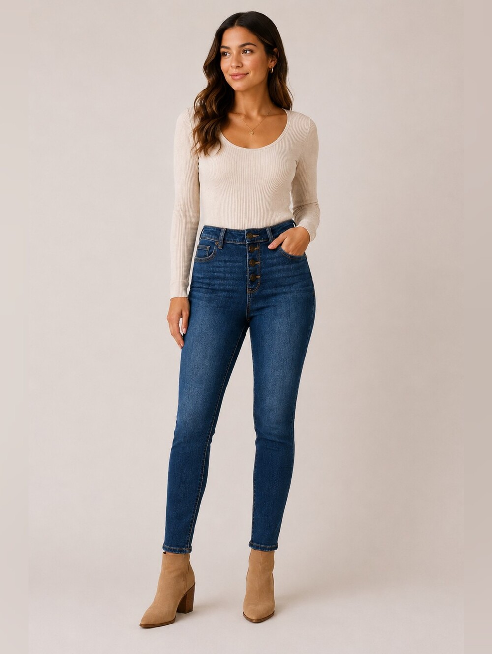 Sonoma Goods for Life Button-Fly Skinny Jeans – Size 10 (31x28)
